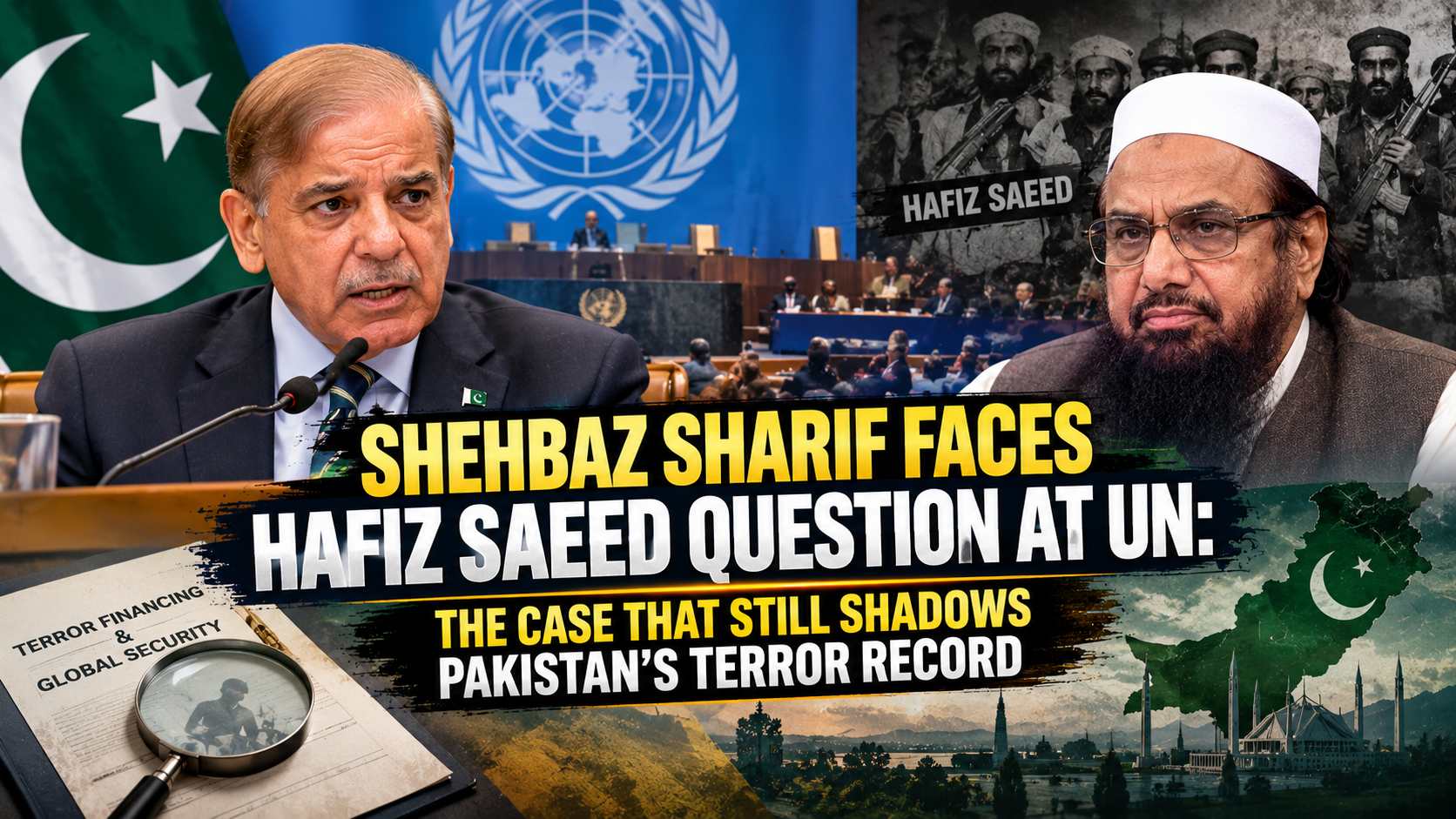 Shehbaz Sharif Faces Hafiz Saeed Question at UN: The Case That Still Shadows Pakistan’s Terror Record