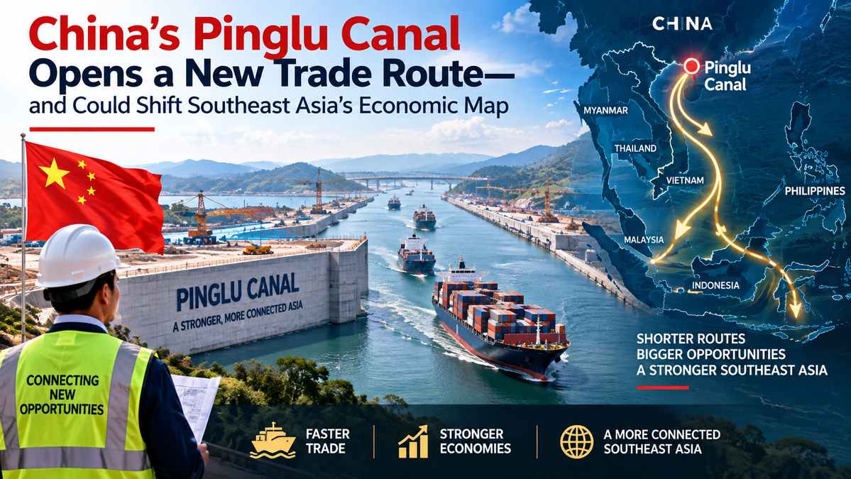 China’s Pinglu Canal Opens a New Trade Route—and Could Shift Southeast Asia’s Economic Map